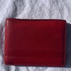 Red Men’s Coach leather wallet